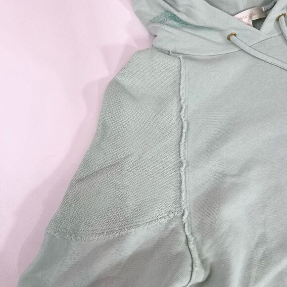 LoveShackFancy Sweatshirt Womens Small Light Green Long Sleeve Pullover Hooded - Picture 5 of 12